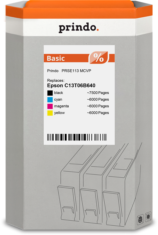 Prindo Basic Multipack Schwarz / Cyan / Magenta / Gelb (PRSE113 MCVP)