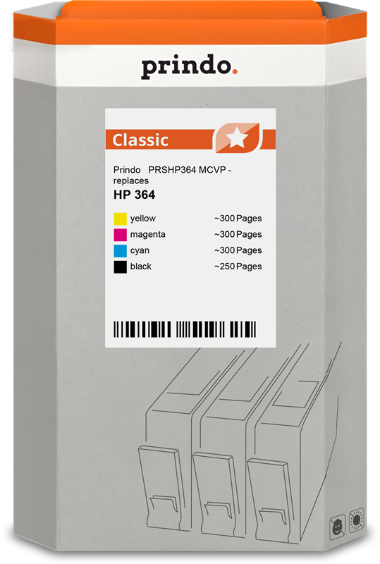 Prindo Classic Multipack Schwarz / Cyan / Magenta / Gelb (PRSHP364 MCVP)