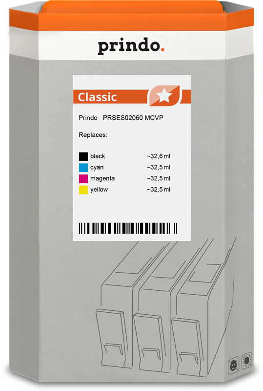 Prindo Classic Multipack Schwarz / Cyan / Magenta / Gelb (PRSES02060 MCVP)
