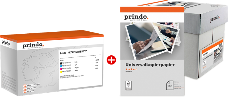 Prindo Classic Schwarz / Cyan / Magenta / Gelb / Weiss Value Pack PRTKYTK8115 MCVP