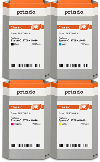 Prindo Classic XL Multipack Schwarz / Cyan / Magenta / Gelb (PRSET09K MCVP 01)