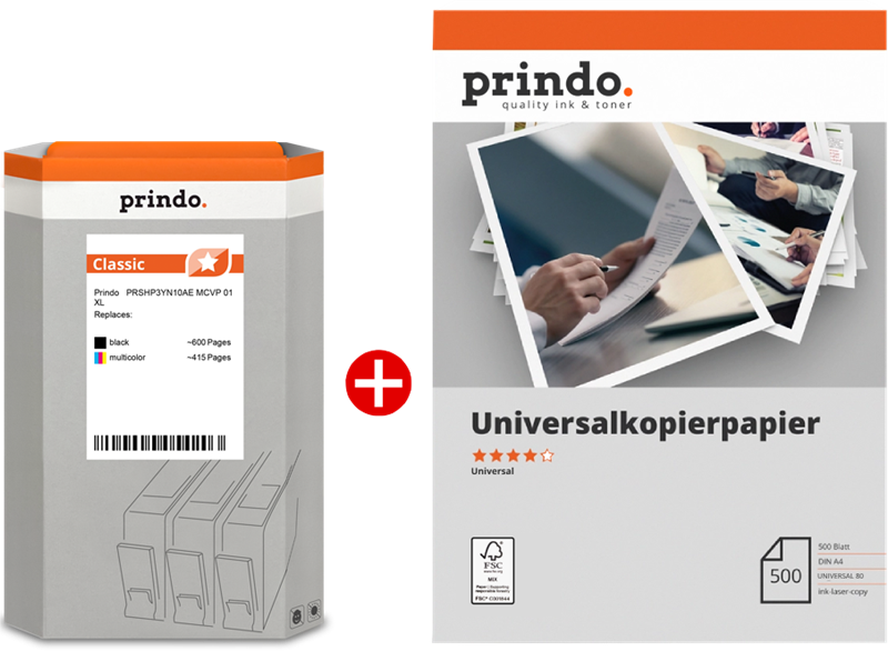 Prindo Classic XL Schwarz / mehrere Farben Value Pack PRSHP3YN10AE MCVP 01