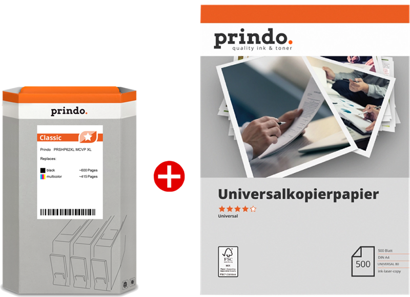 Prindo Classic XL Schwarz / mehrere Farben / Weiss Value Pack PRSHP62XL MCVP