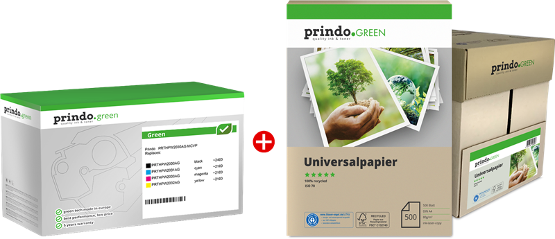 Prindo Green Schwarz / Cyan / Magenta / Gelb Value Pack PRTHPW2030AG MCVP