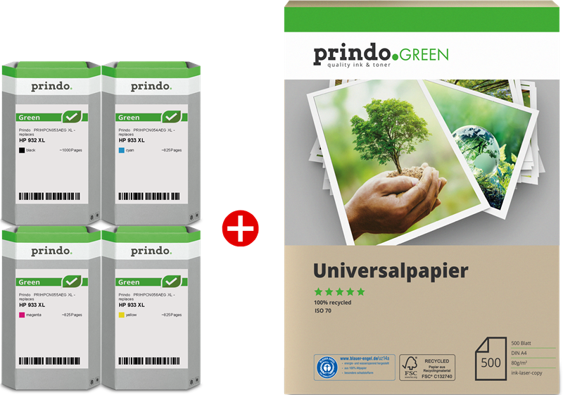 Prindo Green Schwarz / Cyan / Magenta / Gelb Value Pack PRSHPC2P42AEG MCVP