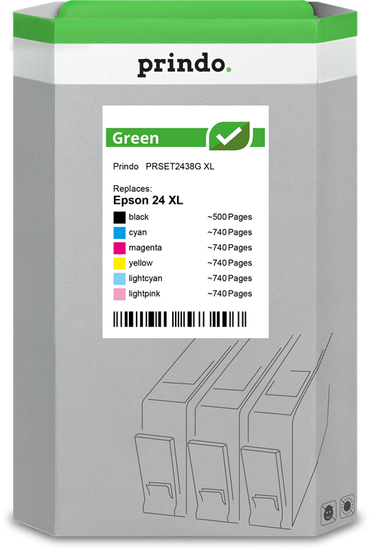 prindo-green-xl-multipack-schwarz-cyan-magenta-gelb-cyan-hell-pink-hell